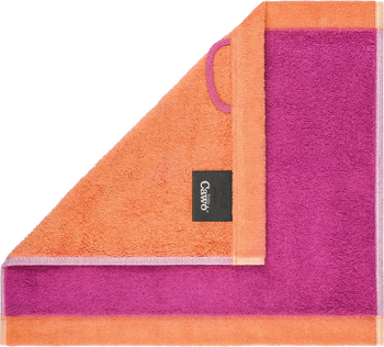 Cawö Handtuch Lifestyle Splash 7071-23 Pink/Mandarine – Wende-Handtuch aus 100 % Baumwolle