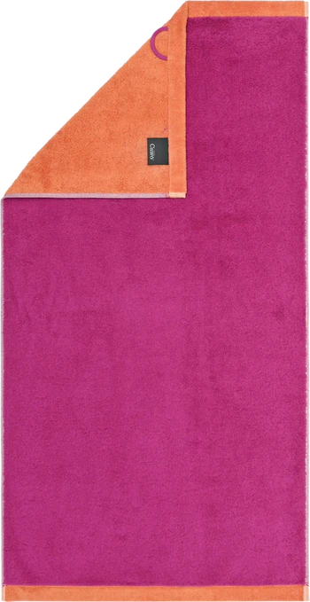 Cawö Handtuch Lifestyle Splash 7071-23 Pink/Mandarine – Wende-Handtuch aus 100 % Baumwolle
