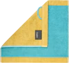 Cawö Handtuch Lifestyle Splash 7071-15 Türkis/Apricot – Wende-Handtuch aus 100 % Baumwolle