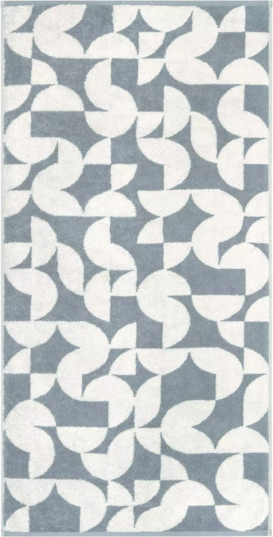 Cawö Handtuch Studio 6251-13 Nordic Blue – Edles Handtuch mit grafischem Muster aus 100 % Baumwolle