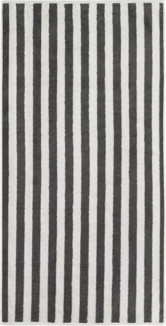 Cawö Handtuch Studio 6252-37 Anthrazit – Hochwertiges Handtuch mit Streifen-Design aus 100 % Baumwolle