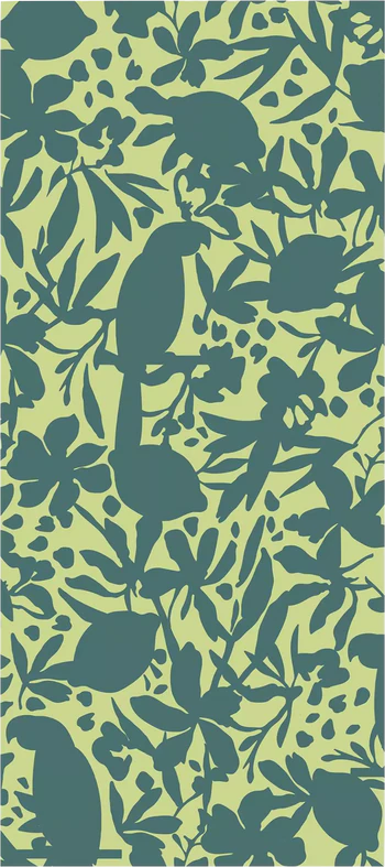 Cawö Strandtuch Tropical 5576-44 Jungle – Exklusives Jacquard-Strandtuch in Grün aus 100 % Baumwolle