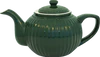 Greengate Teekanne Alice Pinewood Green – Porzellan, 1 Liter, spülmaschinengeeignet