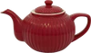 Greengate Teekanne Alice Claret Red – Porzellan, 1 Liter, elegant & alltagstauglich