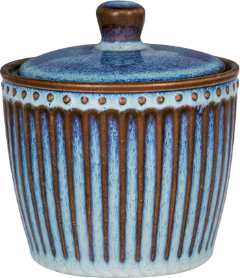 Greengate Zuckerdose Alice Oyster Blue – Porzellan, 10 x 8,5 cm, spülmaschinengeeignet