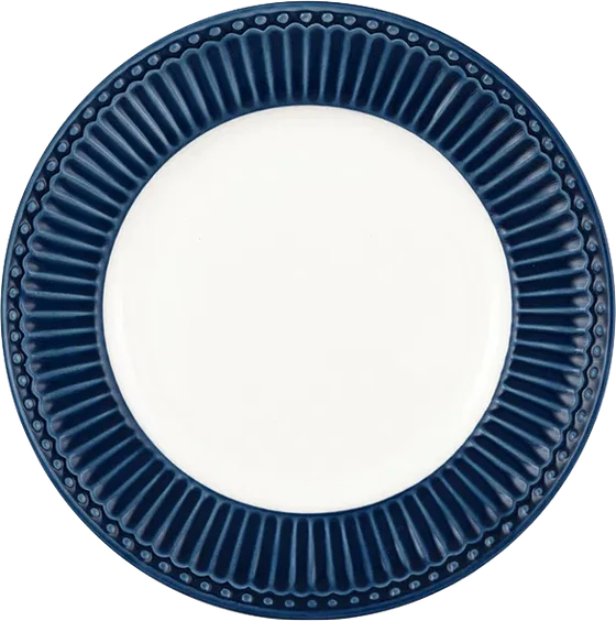 Greengate Alice Teller klein Dark Blue – 17,5 cm, Steingut, spülmaschinengeeignet