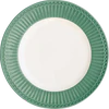Greengate Alice Kuchenteller Dusty Green – 17,5 cm, Steingut, spülmaschinengeeignet