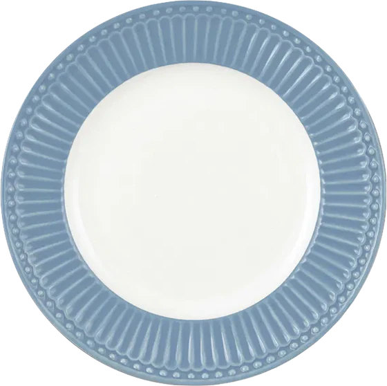Greengate Alice Kuchenteller Sky Blue – 17,5 cm, Steingut, spülmaschinengeeignet