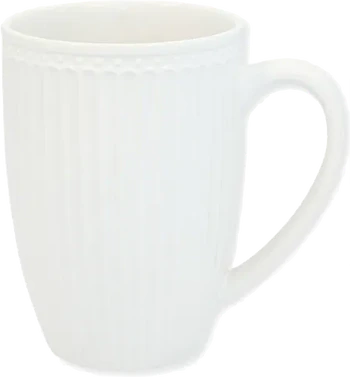 Greengate große Tasse Alice White – Porzellan, 13,5 cm, spülmaschinengeeignet
