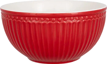 Greengate Servin Bowl / Servierschüssel ALICE in Red – Elegantes Porzellan-Design für stilvolles Servieren