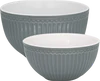 Greengate Alice Servierschüssel 2er Set in Stone Grey – Hochwertiges Porzellan für stilvolles Servieren