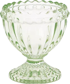 Greengate Alice Glas Eierbecher in Pale Green – Eleganter Glas Eierbecher für stilvolles Frühstück