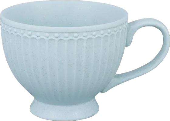 Greengate Tea Cup Alice in Ice Blue – Hochwertige Porzellan-Teetasse, 9 x 11,5 cm, spülmaschinen- & mikrowellengeeignet