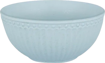Greengate Müslischale Alie in Ice Blue – Hochwertige Porzellan-Müslischale, 14 cm x 7 cm, spülmaschinen- & mikrowellengeeignet