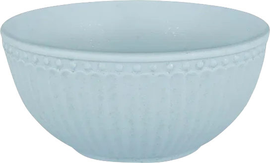 Greengate Müslischale Alie in Ice Blue – Hochwertige Porzellan-Müslischale, 14 cm x 7 cm, spülmaschinen- & mikrowellengeeignet