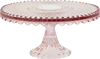 Greengate Alice Kuchenplatte / Cake Plate in Pale Pink – Elegante Glas-Kuchenplatte, 20 cm Durchmesser, 9,5 cm Höhe, spülmaschinen- & mikrowellengeeignet