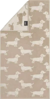 Cawö Handtuch We Love Dogs 6246-33 – Hunde-Design in Beige, 100 % Baumwolle