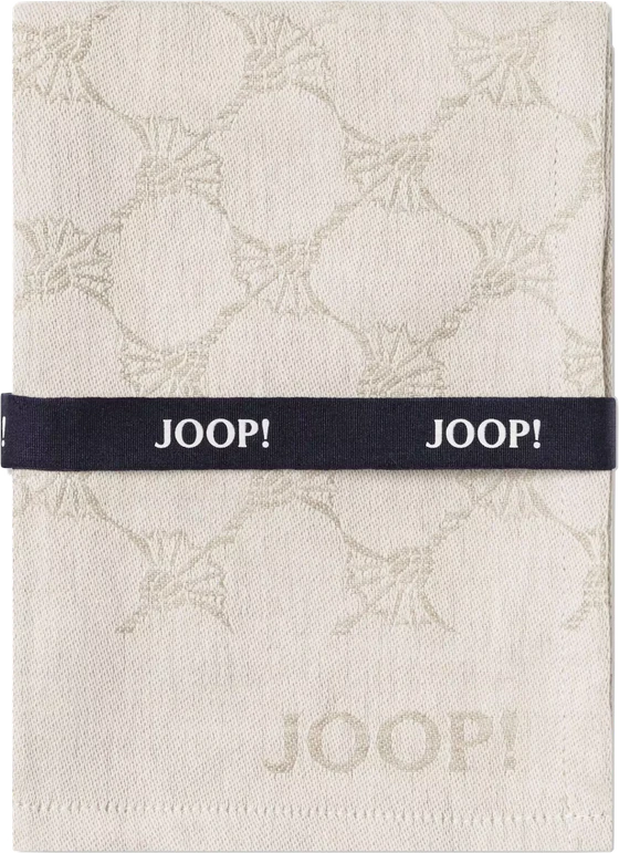 JOOP! Geschirrtuch Cornflower 1700-33 – Cremefarbenes Halbleinen-Tuch mit Cornflower-Muster
