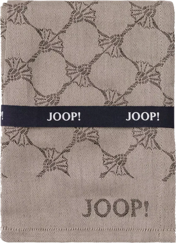 JOOP! Geschirrtuch Cornflower 1700-73 – Halbleinen-Tuch in Graphit mit Cornflower-Muster