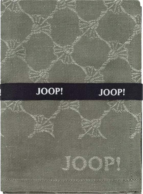 JOOP! Geschirrtuch Cornflower 1700-44 – Halbleinen-Küchentuch in Oliv