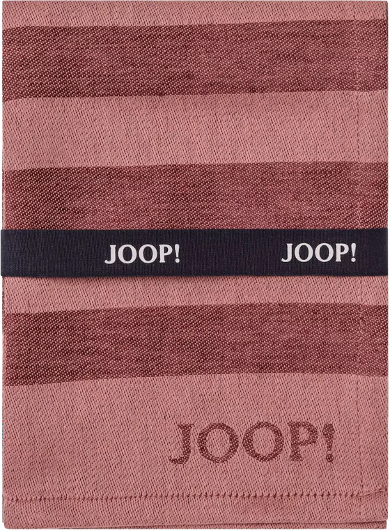 JOOP! Geschirrtuch Cornflower 1701-22 – Halbleinen-Tuch in Bordeaux mit Streifen