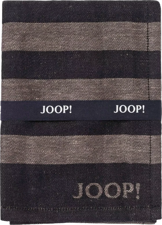 JOOP! Geschirrtuch Cornflower 1701-93 – Halbleinen-Tuch in Schwarz mit Streifen