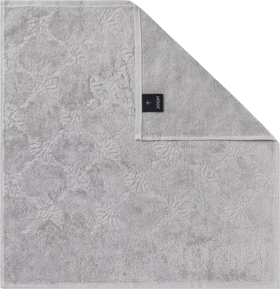 JOOP! Cornflower 1702-705 Geschirrtuch – Frottiertuch in Platin mit Logo & Muster