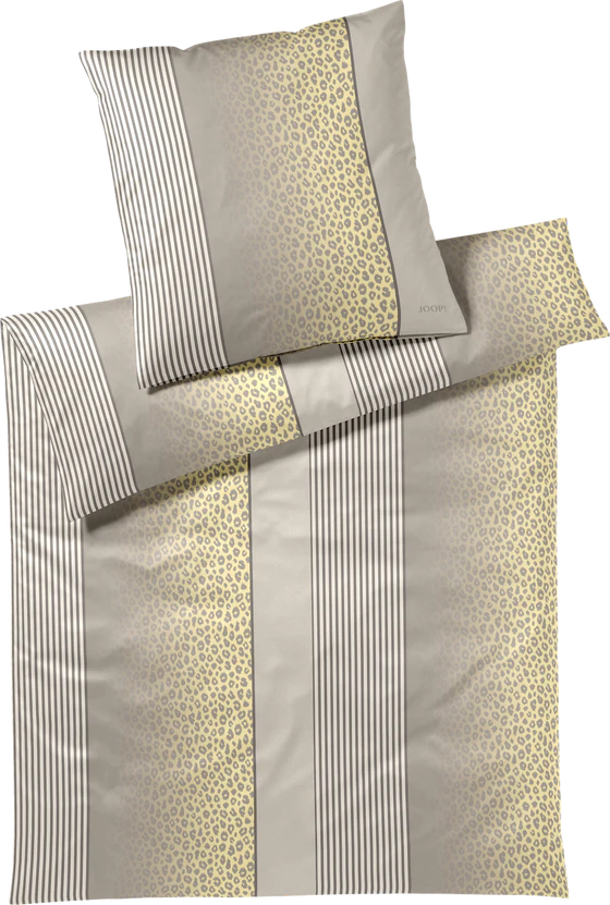 JOOP! Bettwäsche Leo 4112-3 Vanilla – Comfort Satin mit modernem Leo-Muster