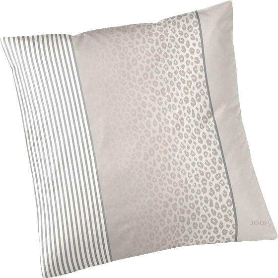JOOP! Kissenbezug Leo 4112-7 Cream – Jacquard-Satin mit gesticktem Logo