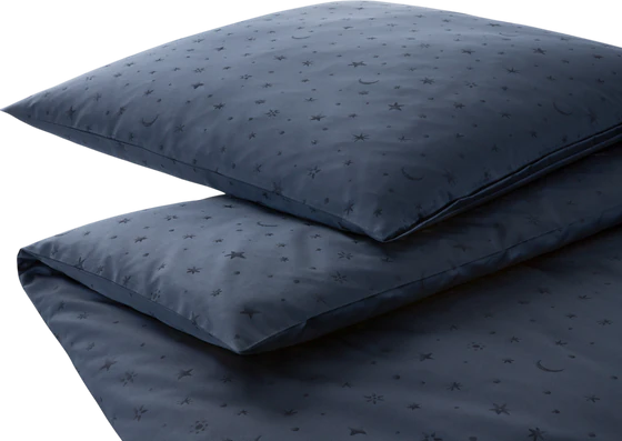 Elegante Stars-Bettwäsche Navy – Luxuriös, OEKO-TEX® zertifiziert