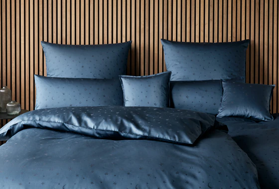 Elegante Stars-Bettwäsche Navy – Luxuriös, OEKO-TEX® zertifiziert