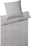 Elegante Solid Stripe Bettwäsche - Weich, Allergikerfreundlich - Greige
