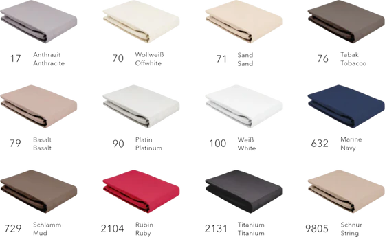 Spannbettlaken Elegante 8100 Zwirn – Baumwolle, Allergiker-geeignet