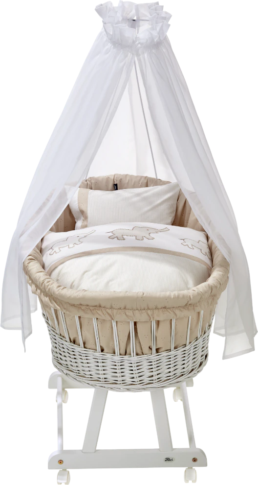 Stubenwagengarnitur ALVI Birthe 3tlg. Olifant – 100% Baumwolle