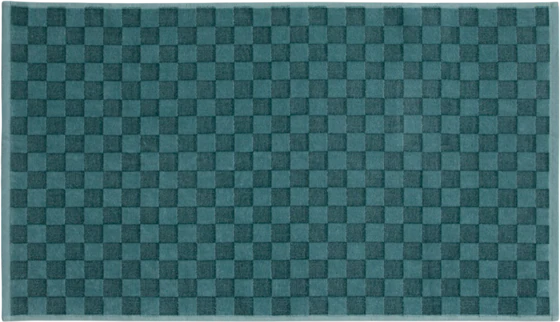 Badvorleger Möve Monochrome Check Coral – Saugstark & Schnell Trocknend