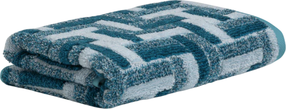 Handtuch Möve Tide Tiles 50x100 cm Blau Türkis – Saugfähig, Weich