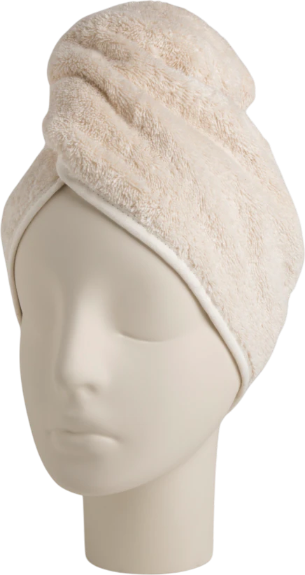 Haarturban Möve Wellness Turban Baumwolle nature Schrägband