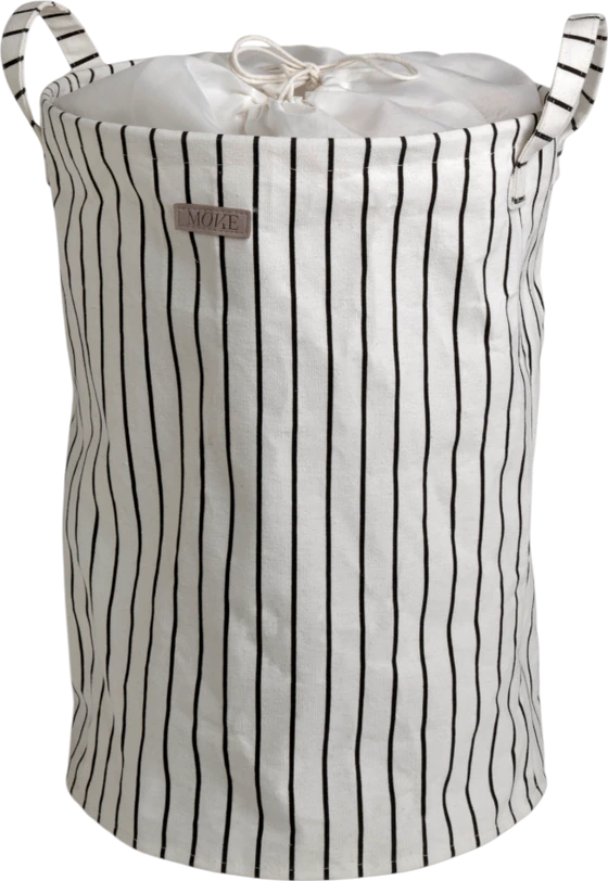 Wäschekorb Möve Cotton gestreift Zugband Baumwolle robust 40x60 cm