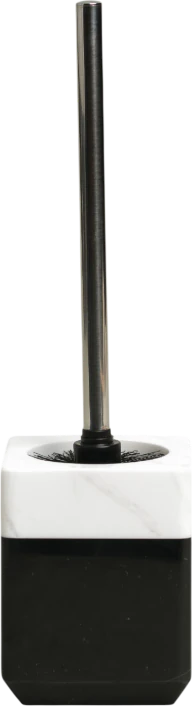 Toilettenbürstengarnitur Möve+ Schwarz/Weiß – Edelstahlgriff robust