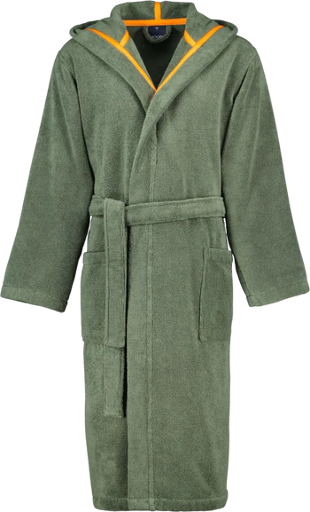 Kapuzen-Bademantel Herren Joop! 1660-43 Oliv Baumwolle Saugfähig
