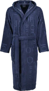 Kapuzen-Bademantel Herren Joop! Uni-blau Walkfrottier 1665-175