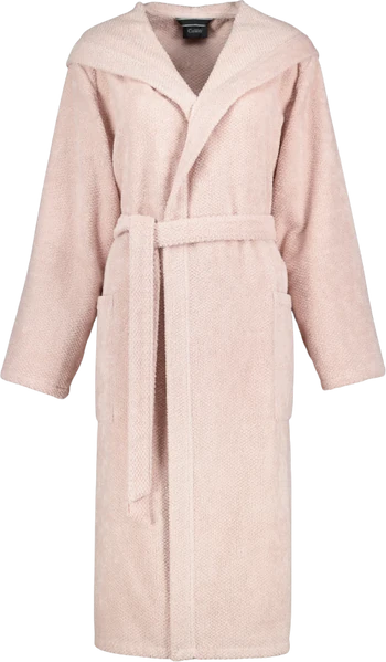 Damen-Bademantel Cawö 5223-383 Puder – Kapuze & 100% Baumwolle