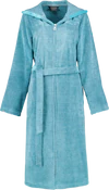 Damen-Bademantel Cawö 6432-47 Türkis – Weicher Walkvelours