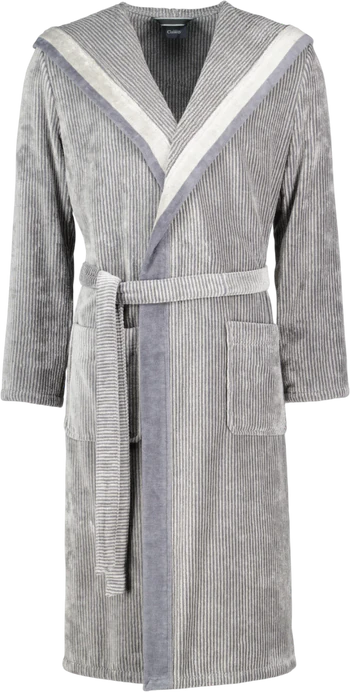 Herren-Bademantel Cawö 5841-37 Stein – Weiches Walkvelours