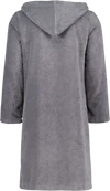 Herren-Bademantel Cawö Zipper 6516-774 Anthrazit – Kapuze, Baumwolle