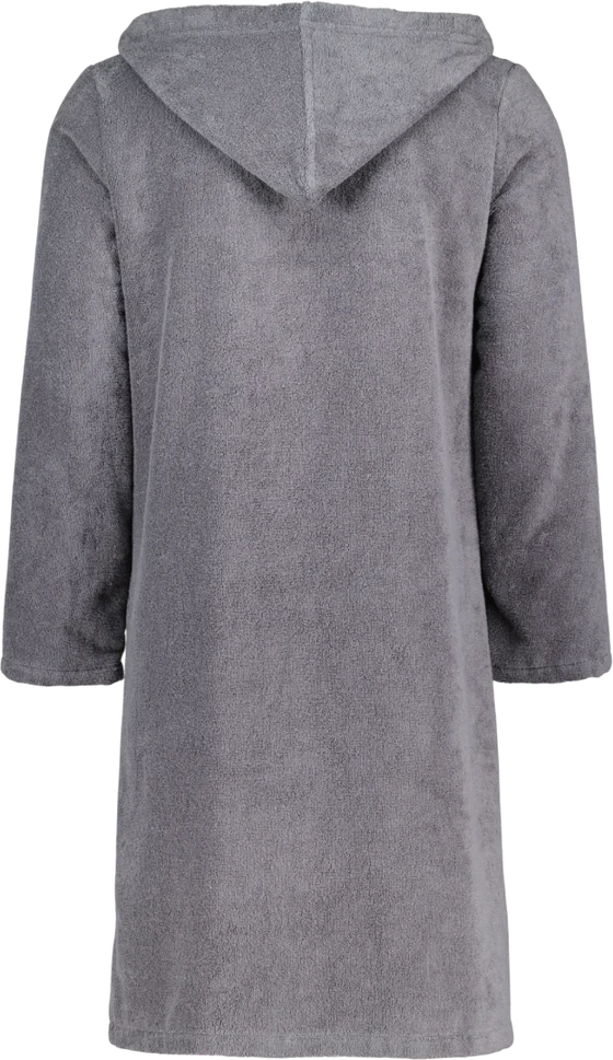 Herren-Bademantel Cawö Zipper 6516-774 Anthrazit – Kapuze, Baumwolle