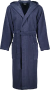 Herren-Bademantel Cawö 842-17 Blau – 100% Baumwolle, Kapuze