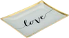 Dekorativer Glasteller Weiß Love Plates M von GIFTCOMPANY