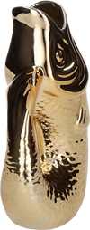 Dekorative Vase Fischform GIFTCOMPANY Gold Keramik 1,2L