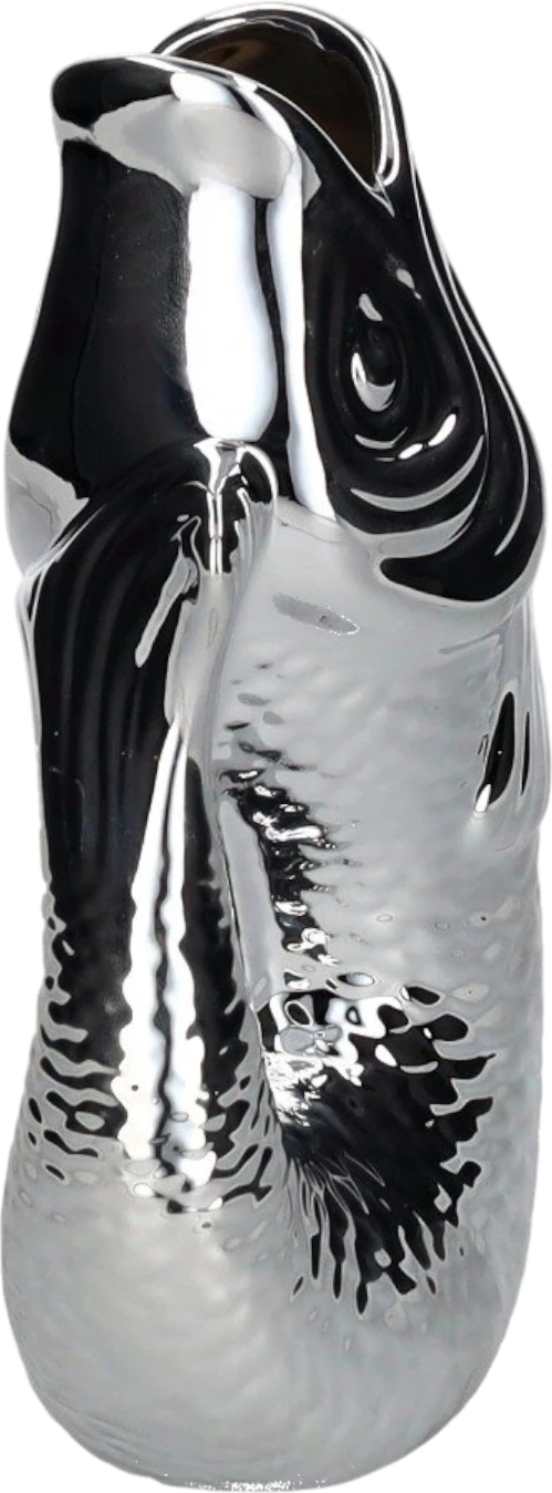 Dekorative Vase Fischform GIFTCOMPANY Silber 1,2L Blickfang
